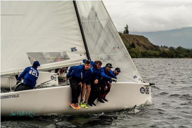 Fraser McMillan and the Wet Coast Sailing Team on Sunnyvale CAN151 - 2016 Land Rover Kelowna Melges 24 Canadian National Championship © Jim Hall